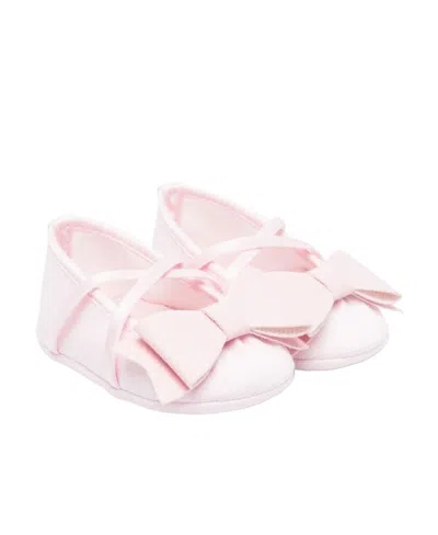 Monnalisa Bow-detail Headband And Shoes Set In Pink