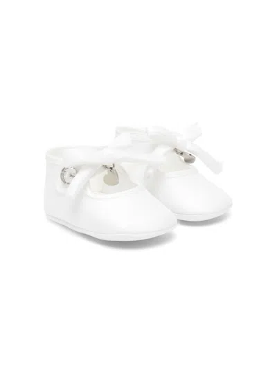 Monnalisa Babies' Bow-detail Pre-walkers In White