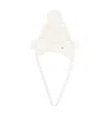 Monnalisa Bow-detail Ribbed-knit Hat In White