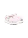 Monnalisa Bow-detail Sandals In Pink