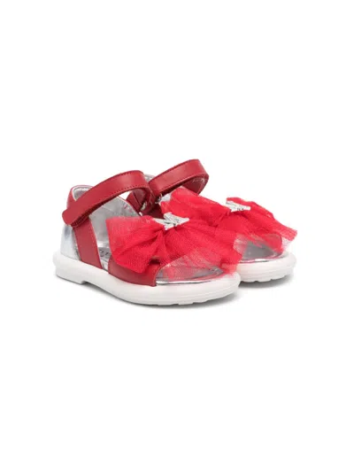 Monnalisa Babies' Bow-detail Sandals In Red