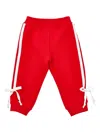 Monnalisa Bow-detail Track Pants In Red