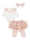 Monnalisa Bow-detail Trouser Set