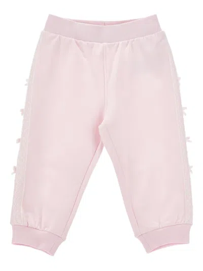 Monnalisa Babies' Bow-detail Trousers In Pink