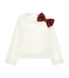 Monnalisa Tunic With Jacquard Bow In Multi