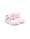 Monnalisa Bow-detailing Ballet Flats In Pink