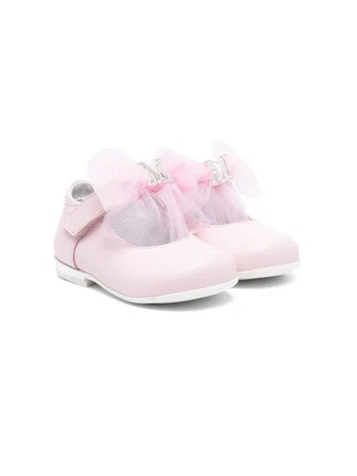 Monnalisa Babies' Bow-detailing Ballet Flats In Pink