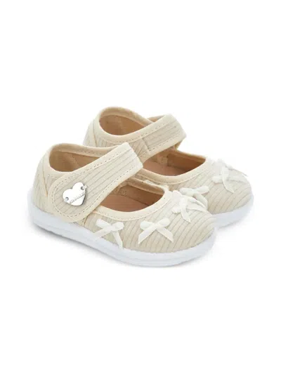 Monnalisa Babies' Bow-embellished Ballet Flats In Neutral