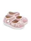 Monnalisa Bow-embellished Ballet Flats In Pink