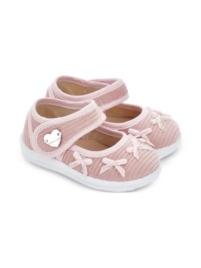 Monnalisa Babies' Bow-embellished Ballet Flats In Pink