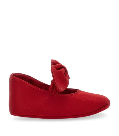 Monnalisa Kids' Bow-embellished Booties In Red