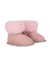 Monnalisa Bow-embellished Boots In Pink