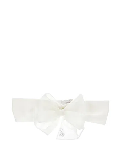 Monnalisa Babies' Bow Embellished Headband In White