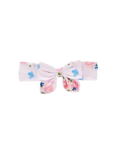 Monnalisa Babies'  Bow Headband In Pink