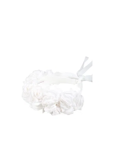 Monnalisa Bow Headband In White