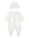 Monnalisa Bow-print Babygrow Set In Neutral