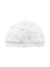Monnalisa Bow-print Cotton Beanie In White
