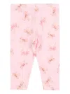 Monnalisa Bow-print Leggings In Pink
