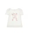 Monnalisa Bow T-shirt In White