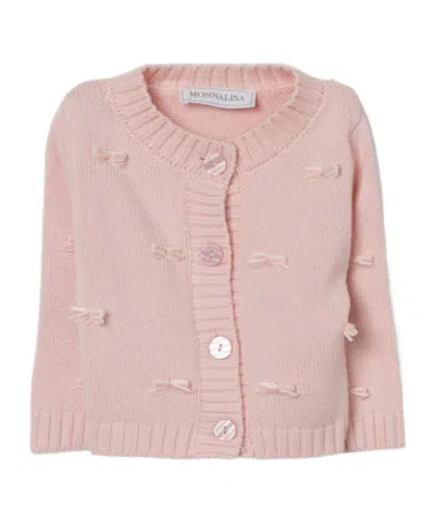 Monnalisa Bow-detail Cardigan In Multi