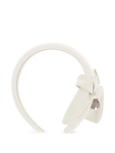Monnalisa Bow-embellished Headband In Neutral