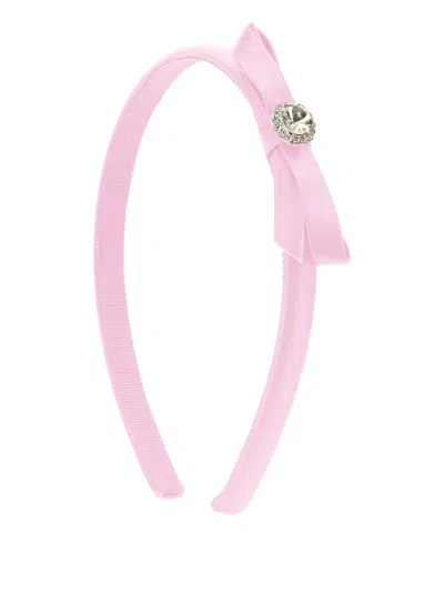 Monnalisa Kids' Bow-embellished Headband In Pink