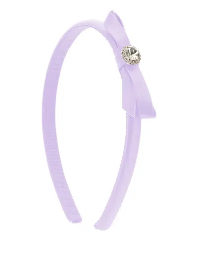 Monnalisa Kids' Bow-embellished Headband In Purple