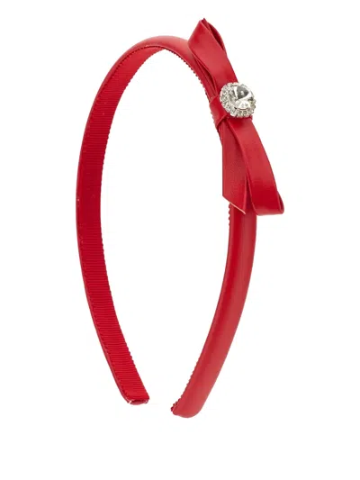 Monnalisa Kids' Bow-embellished Headband In Red