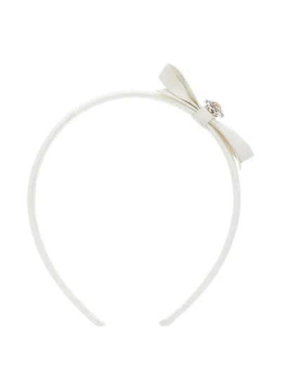 Monnalisa Kids' Bow-embellished Headband In White