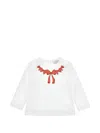 Monnalisa Decorative Bows T-shirt In White
