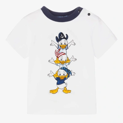 Monnalisa Babies' Boys White Cotton Disney T-shirt