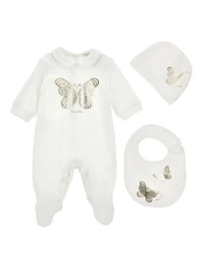 Monnalisa Butterfly-motif Babygrow Set In Multi