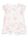 Monnalisa Top-georgette-schmetterlinge In White