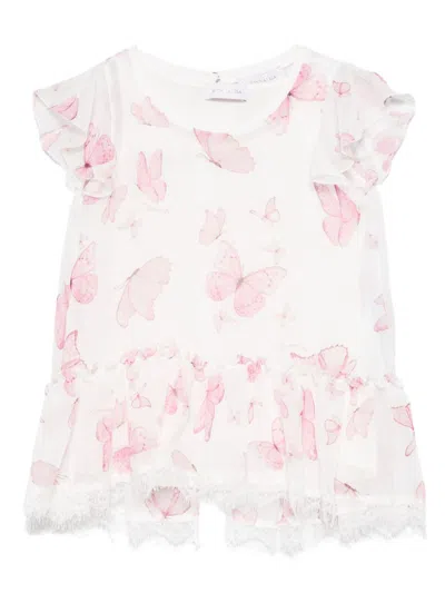 MONNALISA BUTTERFLY-PRINT BLOUSE