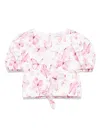 Monnalisa Butterfly-print Blouse In White