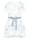 Monnalisa Butterfly-print Dress In White
