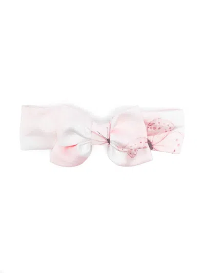 Monnalisa Babies' Butterfly-print Headband In Pink