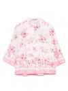Monnalisa Butterfly-print Shirt In Pink