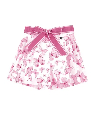 Monnalisa Butterfly-print Shorts In Pink
