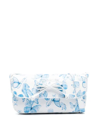 Monnalisa Kids' Butterfly-print Shoulder Bag In White