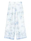 Monnalisa Butterfly-print Trousers In Blue