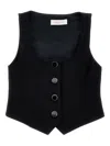 Monnalisa Button-fastening Waistcoat In Black