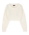 Monnalisa Cable-knit Jumper In White