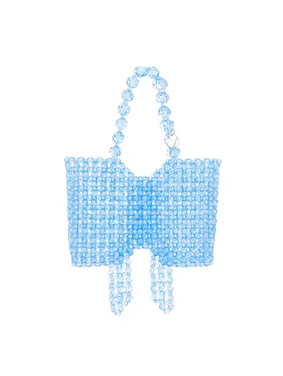 Monnalisa Kids'   Candy Beaded Bag In Light Blue