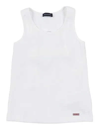Monnalisa Canotta Cut Out Costina C In White