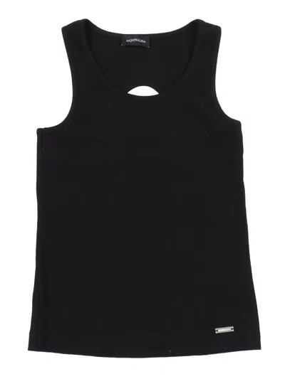 Monnalisa Canotta Cut Out Costina C In Black