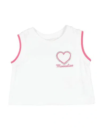Monnalisa Babies'  Canotta Tennis Piquet Toddler Girl T-shirt White Size 3 Cotton, Polyester