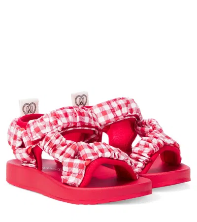 Monnalisa Kids' Sandalen Aus Canvas In Rot