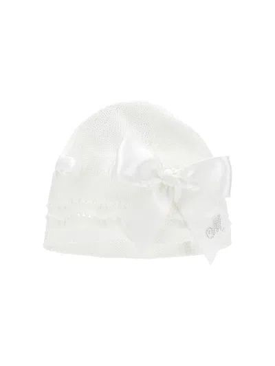 Monnalisa Babies'   Cap With Bow In White