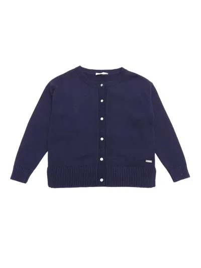 Monnalisa Kids' Cardigan In Blue